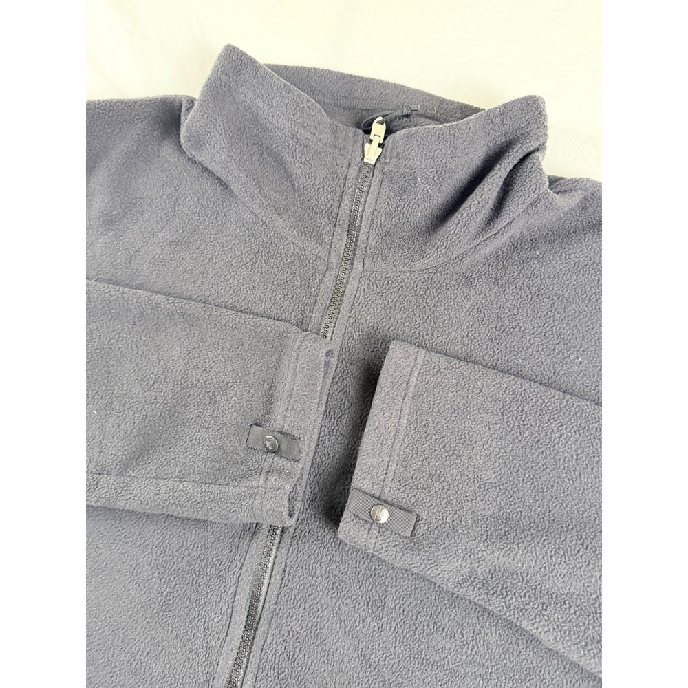 The North Face Fleece Jacket Mens Large Grey Full Zip Mock Neck Outdoor Coat